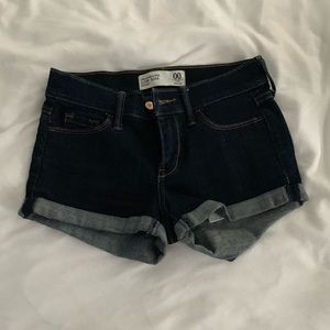 cute denim dark blue shorts super stretchy fit big